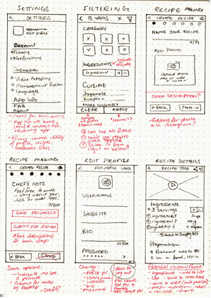 Kaus landing page sketch.