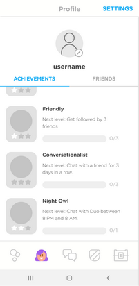 A wireframe of new Duolingo achievements.